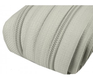 Endlos Reißverschluss 5mm hellgrau mit 2 Schiebern