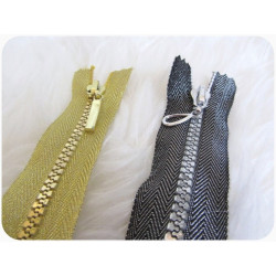 Reißverschluss 5mm Gold oder Silber 14cm