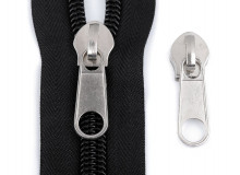 Schieber zu Spirale Reißverschlüssen 5 mm silber schwarz weiß