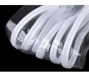 Endlos Reißverschluss weiß transparent 6 mm
