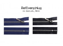 Reißverschluss 14cm silber farben Metall 