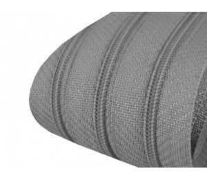 Endlos Reißverschluss 3mm dunkelgrau mit 2 Schiebern