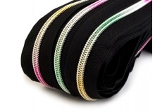 Endlos Reißverschluss 5mm Regenbogen mit 2 Schiebern