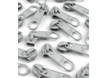 Schieber endlos Reißverschluss 5mm hellgrau