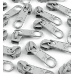 Schieber endlos Reißverschluss 5mm hellgrau