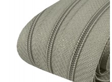 Endlos Reißverschluss 3mm stahlgrau mit 2 Schiebern