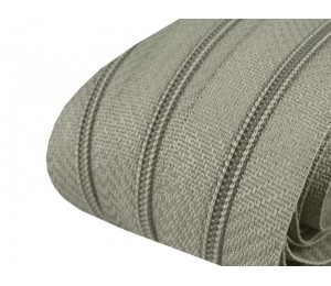 Endlos Reißverschluss 3mm stahlgrau mit 2 Schiebern