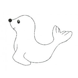 Stickdatei - Schneetiere Robbe