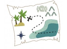 Stickdatei - Schatzkarte