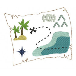 Stickdatei - Schatzkarte