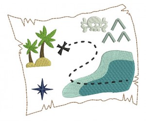 Stickdatei - Schatzkarte