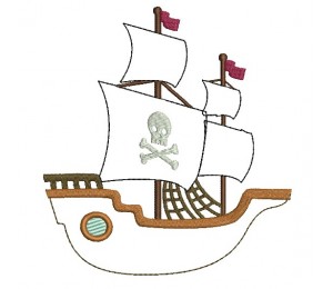 Stickdatei - Piratenschiff Appli