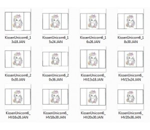 Stickdatei - ITH Kissen Baby Unicorn 6