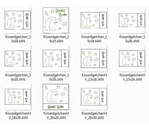 Stickdatei - ITH Kissen Igel Herbstliebe