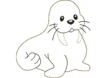 Stickdatei - Schneetiere Walross