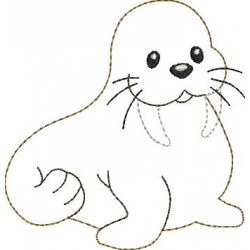 Stickdatei - Schneetiere Walross