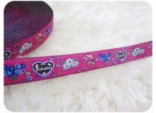 Webband BAVARIA rosa mit Reh Schatzi Lebkuchenherz
