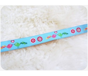 Webband Vögelchen kunterbunt