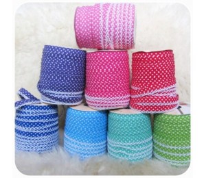 Schrägband mit Häkelborte