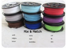 Kunstleder Band angeraut 3mm