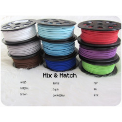 Kunstleder Band angeraut 3mm