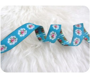 Webband Shabby Chic Rose türkis