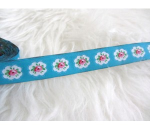 Webband Shabby Chic Rose türkis