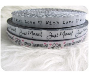 Webband Gute Wünsche - With Love & Just Married