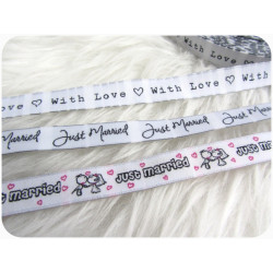Webband Gute Wünsche - With Love & Just Married