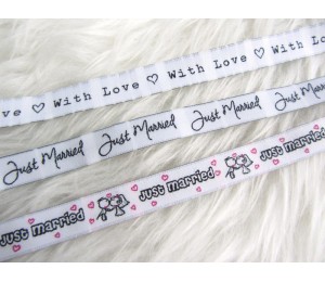 Webband Gute Wünsche - With Love & Just Married