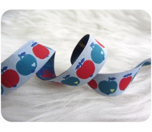 Graziela - Apfel Webband rot blau