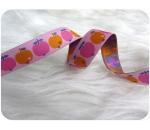 Graziela - Apfel Webband orange rosa