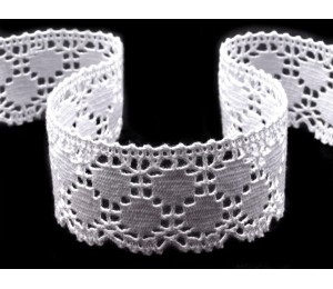 Häkelspitze Borte Klöppelspitze 43mm weiß