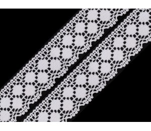Häkelspitze Borte Klöppelspitze 43mm weiß