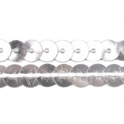 Paillettenborte 6mm silber