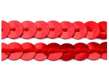 Paillettenborte 6mm rot