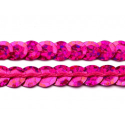 Paillettenborte 6mm pink Holo