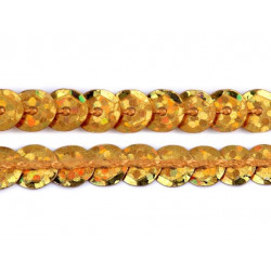 Paillettenborte 6mm Gold Holo