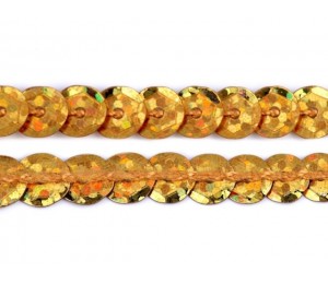 Paillettenborte 6mm Gold Holo