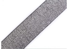 Gummiband Breite 40 mm mit Lurex schwarz