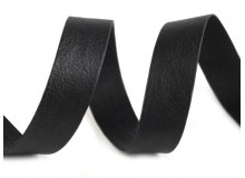 Schrägband Kunstleder schwarz 15mm