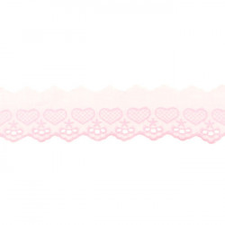 Baumwollspitze Broderie Herzen 50mm zartrosa