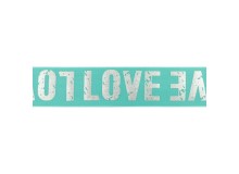 Gummiband LOVE 40mm mint silber