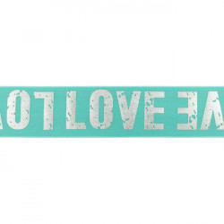 Gummiband LOVE 40mm mint silber