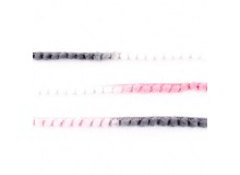 Bommeborte mit Farbverlauf rosa pink grau