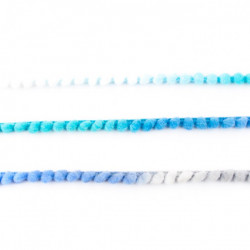 Bommeborte mit Farbverlauf mint kobalt