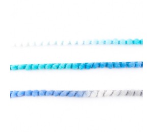 Bommeborte mit Farbverlauf mint kobalt