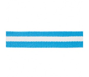 Gurtband Streifen 40mm aqua blau gestreift