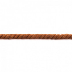 Gedrehtes Kordel 12mm Uni rostbraun