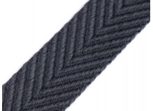 Gurtband beidseitig geprägt grau 38mm